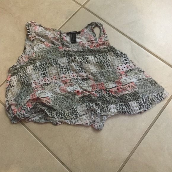 Patterned Crop Top - Picture 2 of 2