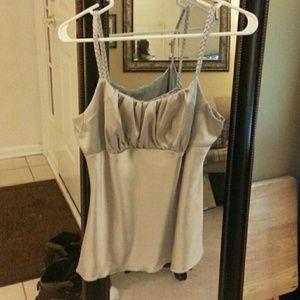 Grey silk top