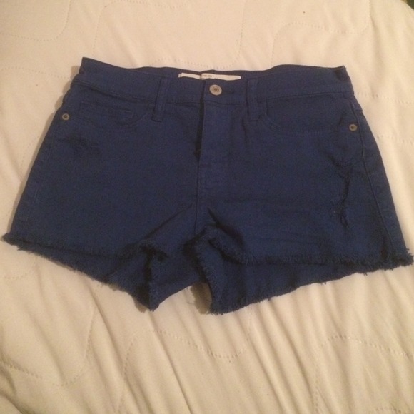 New Abercrombie royal blue jean shorts