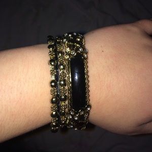 Gold and Black bangles