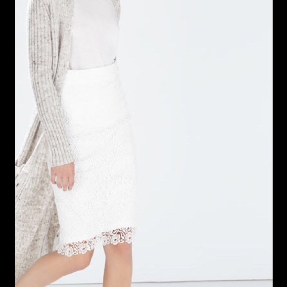 💛zara TRF Crochet Skirt