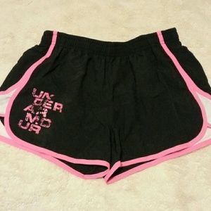 Under Armour Womens Pink/Black Shorts
