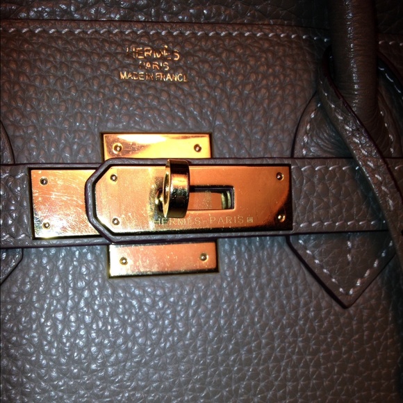 Additional photos of 30cm Etoupe Grey Birkin Style