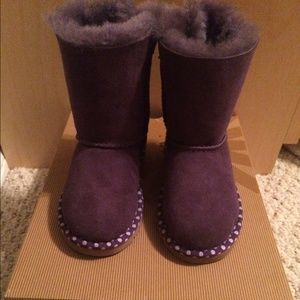Kids Purple Bailey Bow UGGS