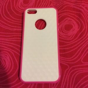 very cute white and pink case for iPhone 5/5S