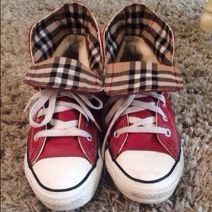 red leather converse
