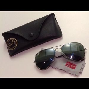 Authentic large aviator ray ban