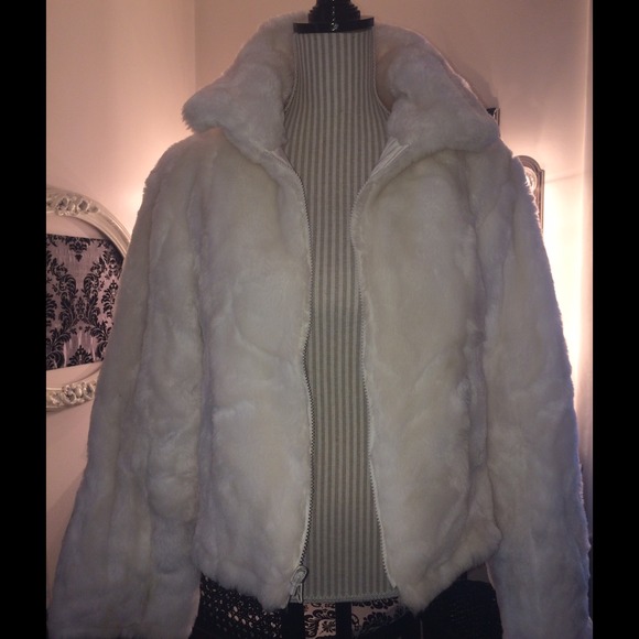 Faux fur reversible coat