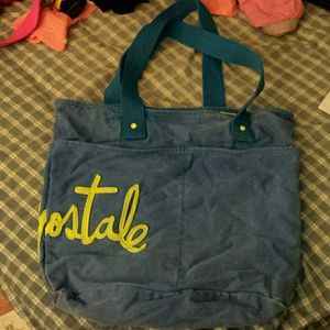 Dark Blue Aeropostale tote bag.