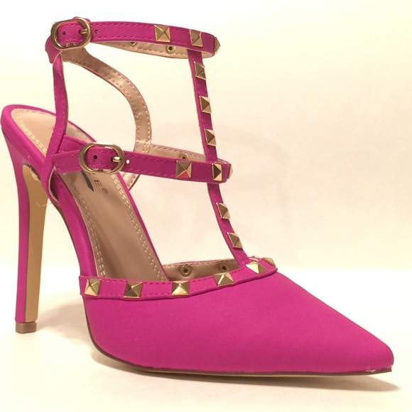 Bubble Gum studded Heels