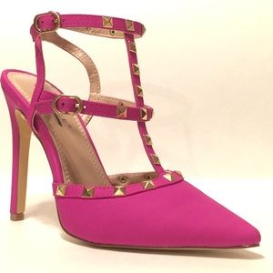 Bubble Gum studded Heels