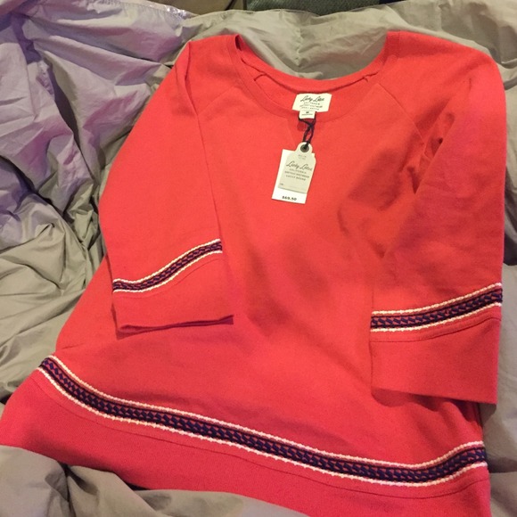 Lucky Brand pale red sweat shirt