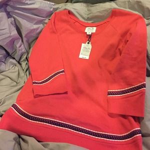 Lucky Brand pale red sweat shirt
