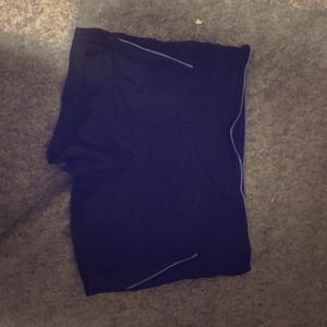 black and blue shorts