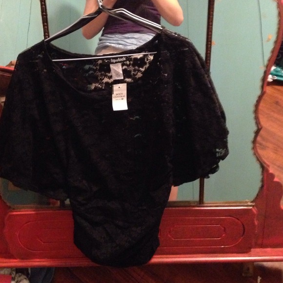 New sheer top with gathered bottom!