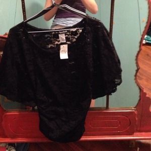 New sheer top with gathered bottom!