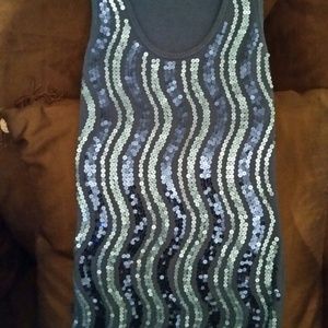 Sparkly blue tank