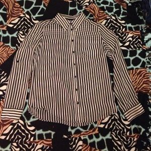 Sheer Button Up Blouse