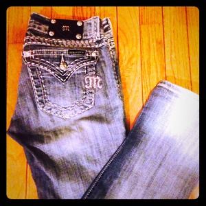 Miss Me Size 29 Distressed Straight Leg
