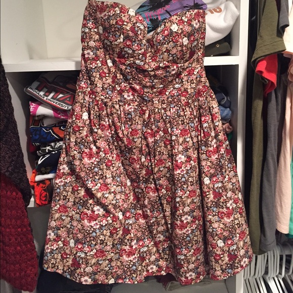 Red/brown Floral Dress