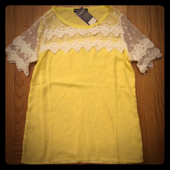 🔴TAKE ADDITIONAL 50% OFF🔴Yellow Chiffon Top