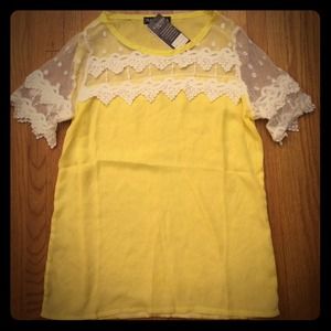 🔴TAKE ADDITIONAL 50% OFF🔴Yellow Chiffon Top