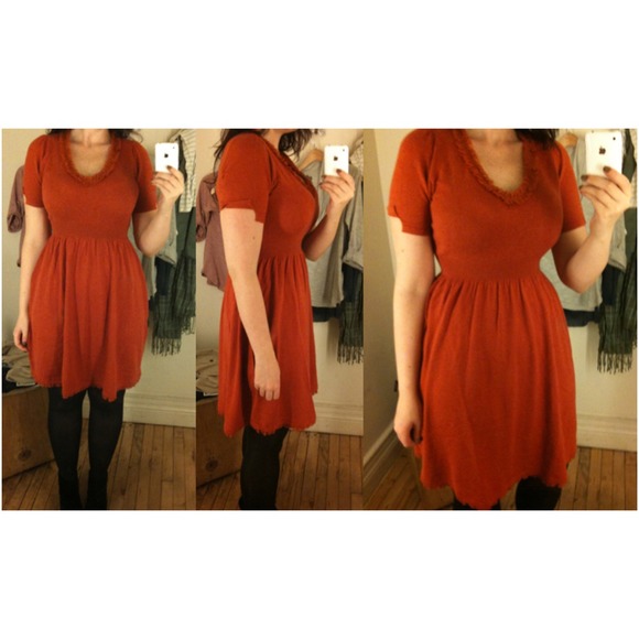 Anthropologie Jacinth Sweater Dress - orange - Picture 3 of 4