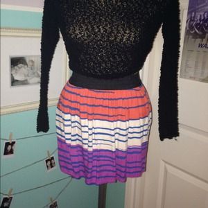 Color Block Mini Skirt