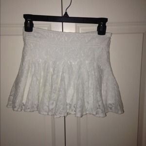 White Lace Mini Skirt