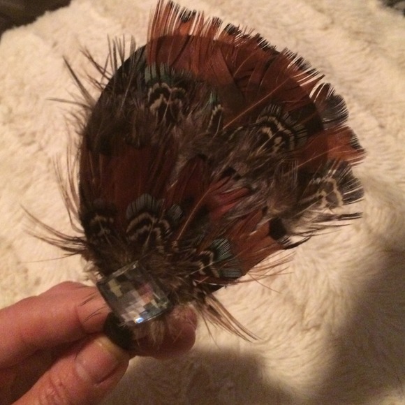 ✨hp✨Pheasant + many-faceted bead HEADBAND flapper - Picture 3 of 4