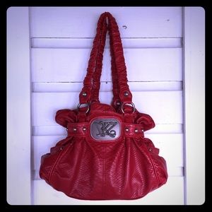 🚫SOLD🚫 Red leather medium size purse