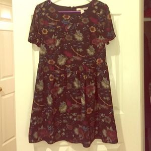 Forever 21 Black Dress with Flowers