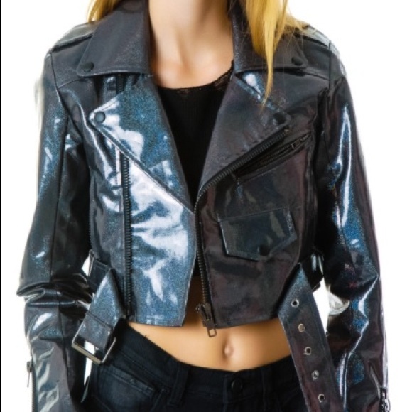 Unif glitter moto jacket