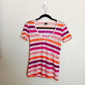BDG striped v-neck tee.