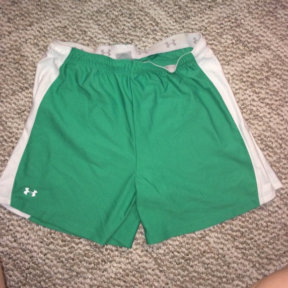 Under Armour green athletic shorts