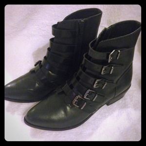Forest green ankle boots
