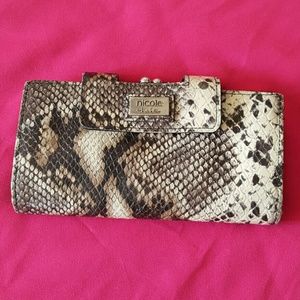 Nicole miller snakeskin wallet