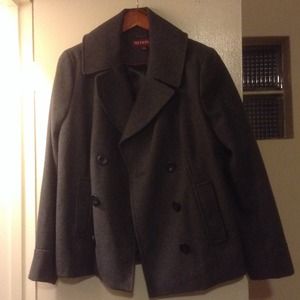 Charcoal gray wool pea coat