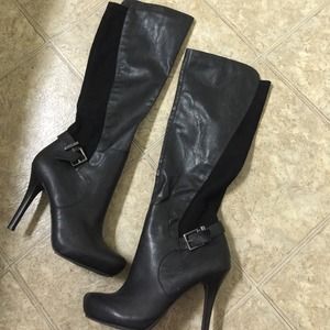 Knee high leather boots!