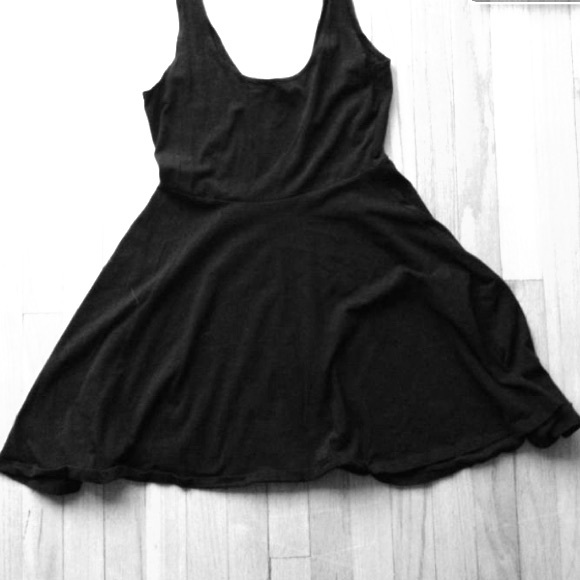 sparkle & fade black skater dress