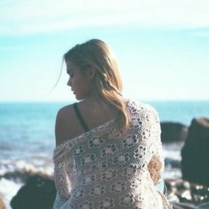 Brandy Melville Crochet Floral Cardigan