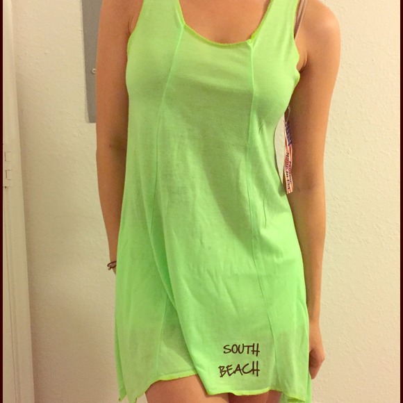 South beach neon green dress