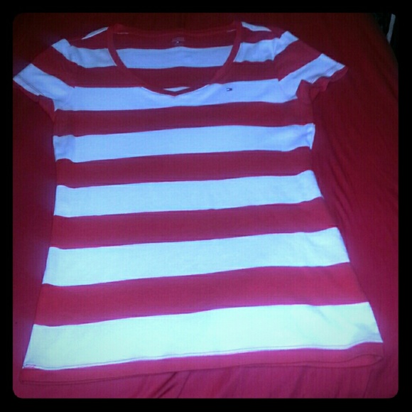 Striped  red and white t shirt