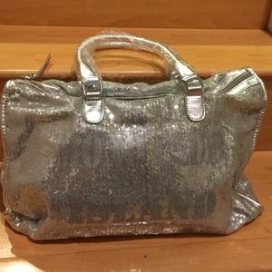 Silver sparkle handbag