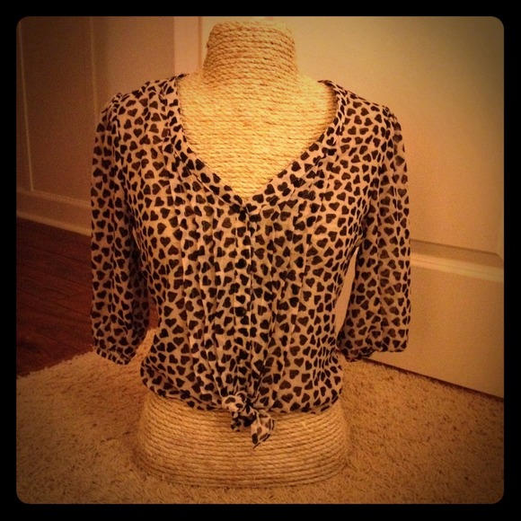 Tie-front Blouse