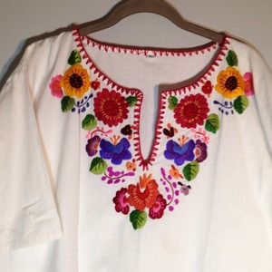 Embroidered Mexican blouse