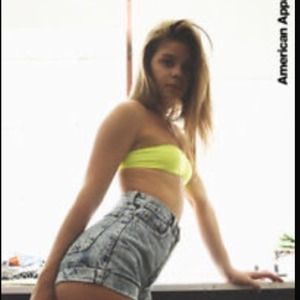 American Apparel acid wash high waisted shorts