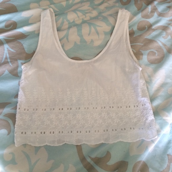 PacSun LA Hearts white crop top tank