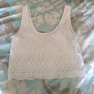 PacSun LA Hearts white crop top tank