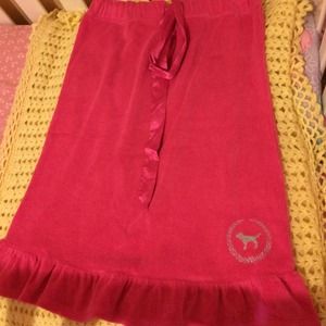 PINK strapless towel dress